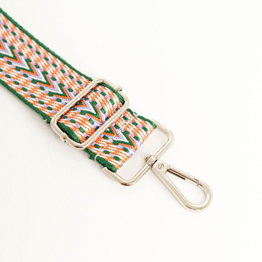 Silver and Green Ethnic Shoulder Bag - Maison Klem